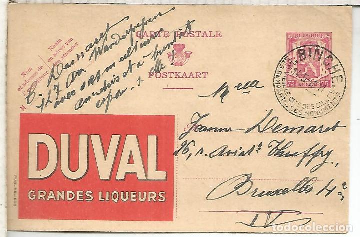 Briefmarken: BELGICA ENTERO POSTAL PUBLIBEL DUVAL LICOR ALCOHOL