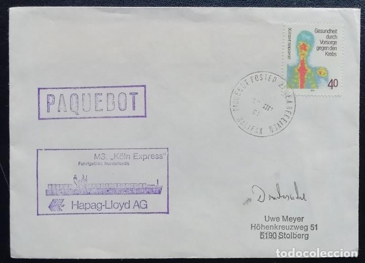 Sellos: 1981.ALEMANIA.Sobre.Correo marítimo en paquebote ‘Köln Express’ de la compañía Hapag-Lloyd.Circulado - Foto 1 - 195763671