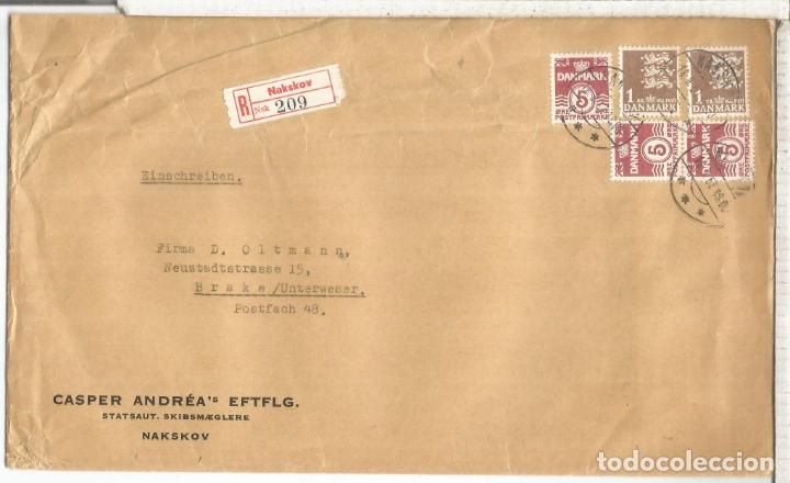Sellos: DINAMARCA CC CERTIFICADA NAKSKOV  1957 - Foto 1