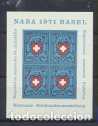 Sellos: Suiza. Naba 1971 Basel HB ** - Foto 1