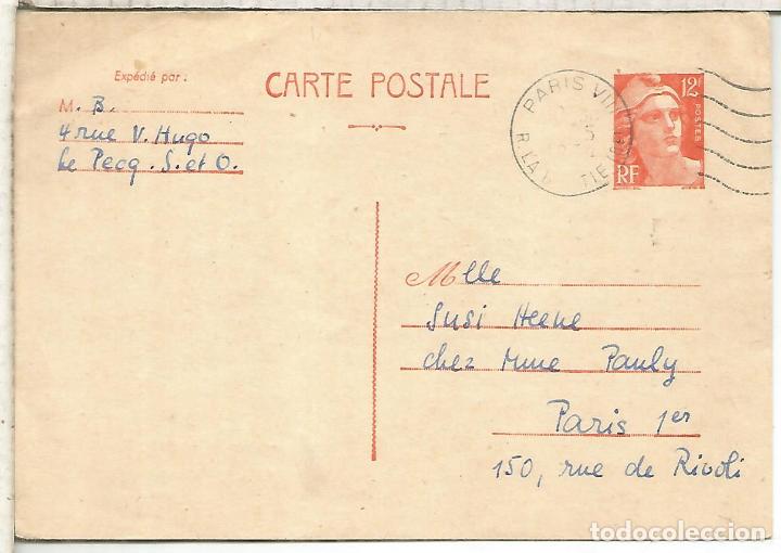 Sellos: FRANCIA ENTERO POSTAL MAT PARIS - Foto 1