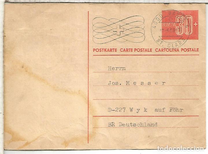Sellos: SUIZA ENTERO POSTAL MAT BASEL - Foto 1