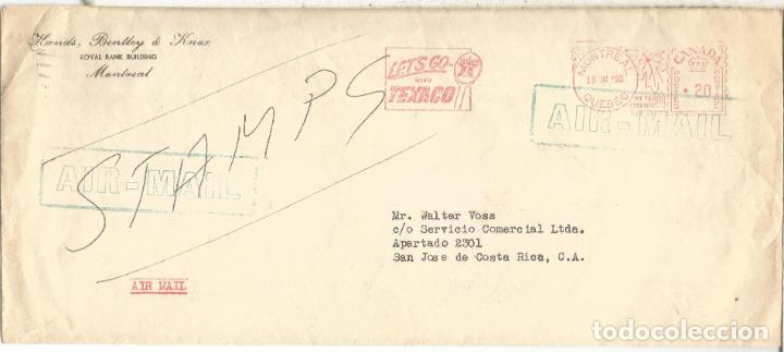 Briefmarken: CANADA MONTREAL FRANQUEO MECANICO METER TEXACO OIL PETROLEO GASOLINA 1950
