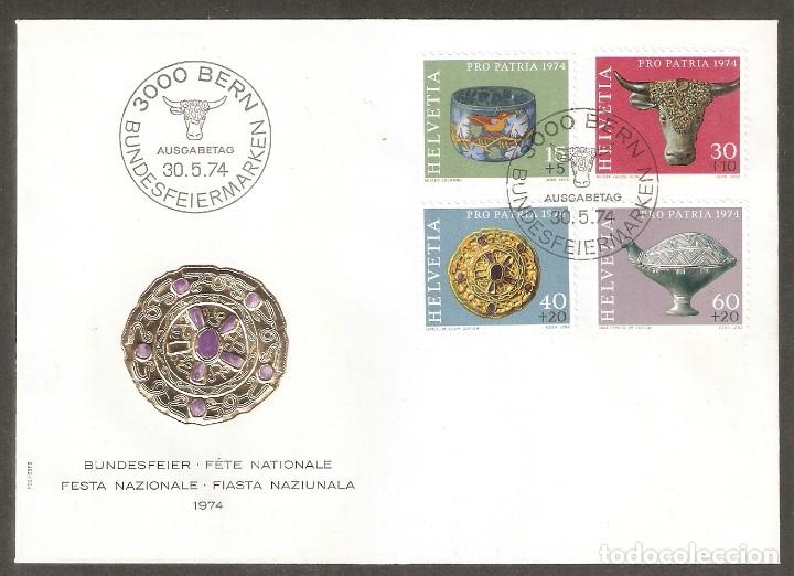 Stamps: SUIZA. 1974. SPD. YT 961/964. ARQUEOLOG&Iacute;A.