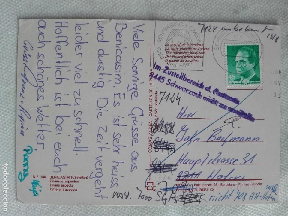 Stamps: POSTAL2376 -COMAS 144 BENICASIM - FILATELIA DEUTSCHLAND SCHWABISCH GMUND AUSTRIA SCHWARZACH 1988