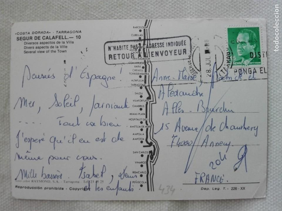 Francobolli: POSTAL2434 RAYMOND 10 SEGUR DE CALAFELL TARRAGONA - FILATELIA 1988 FRANCE ANNECY RETOUR