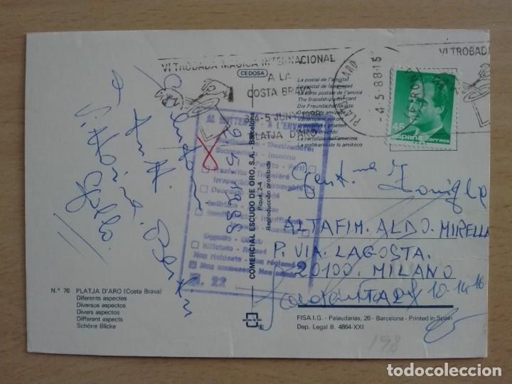 Timbres: POSTAL 3198 ESCUDO DE ORO 76 PLATJA D&rsquo;ARO GIRONA FILATELIA ESPECIAL MAGIA &rsquo;88 ITALIA MILANO AL MITTE