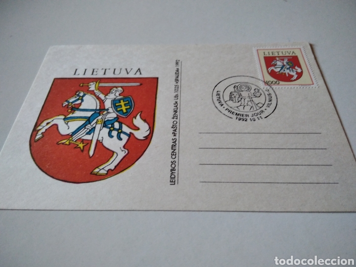 Sellos: Tarjeta primer d&iacute;a Lituania - Foto 1