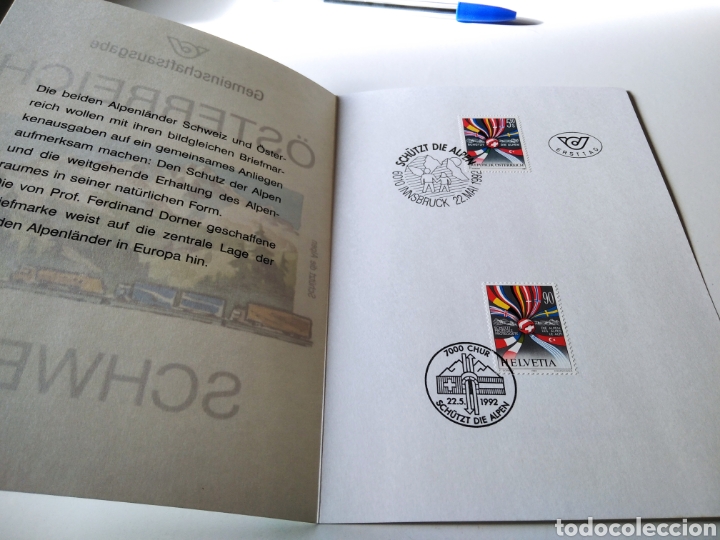 Sellos: Documento filat&eacute;lico Austria Suiza - Foto 2