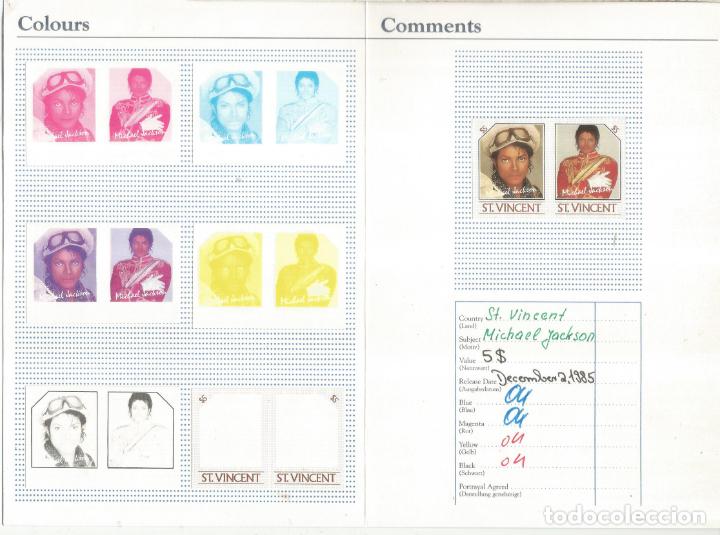 Sellos: ST VINCENT MICHAEL JACKSON MUSICA POP ARTE DESGLOSE COLORES