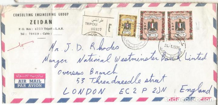Sellos: LIBIA CC CERTIFICADA TRIPOLI A LONDON - Foto 1