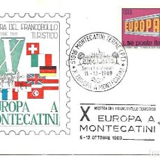 Sellos: EUROPA A MONTECATINI. TARJETA. ITALIA 1969. Lote 266304243