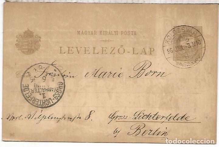 Sellos: HUNGRIA 1896 ENTERO POSTAL POZSONY BRATISLAVA CASTILLO CASTLE RIO BARCO VAPOR STEAMSHIP - Foto 2 - 303227478