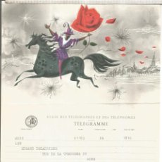 Sellos: BELGICA MONS TELEGRAMA 1962 CABALLO ROSA HORDE ROSE 1962. Lote 313372318