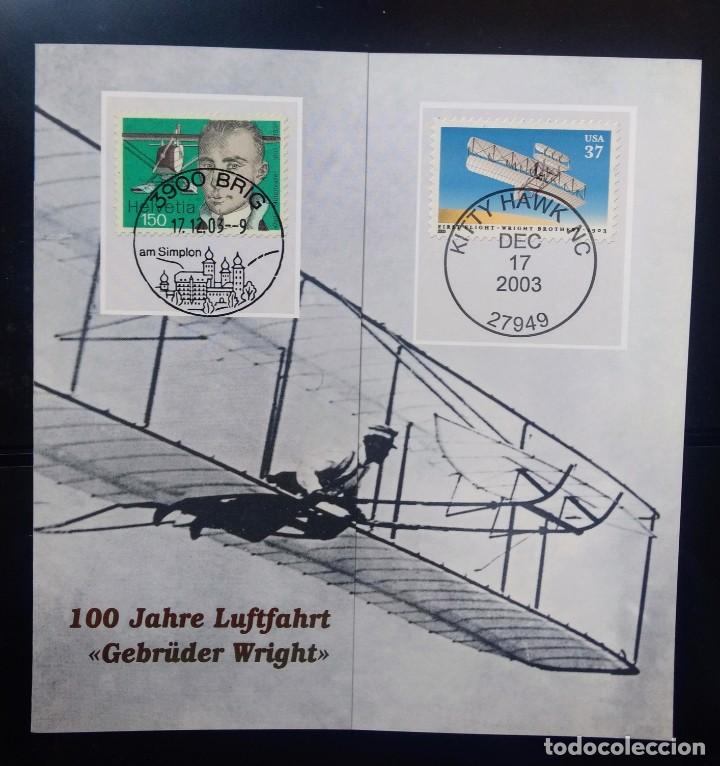 Selos: TARJETA FDC PRIMER DIA CIRCULACION 100 A&Ntilde;OS PRIMER VUELO HERMANOS WRIGHT- SOLO 3.000 EJEMPLARES