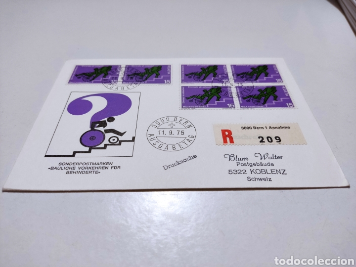 Sellos: Sobre primer d&iacute;a Suiza - Foto 1