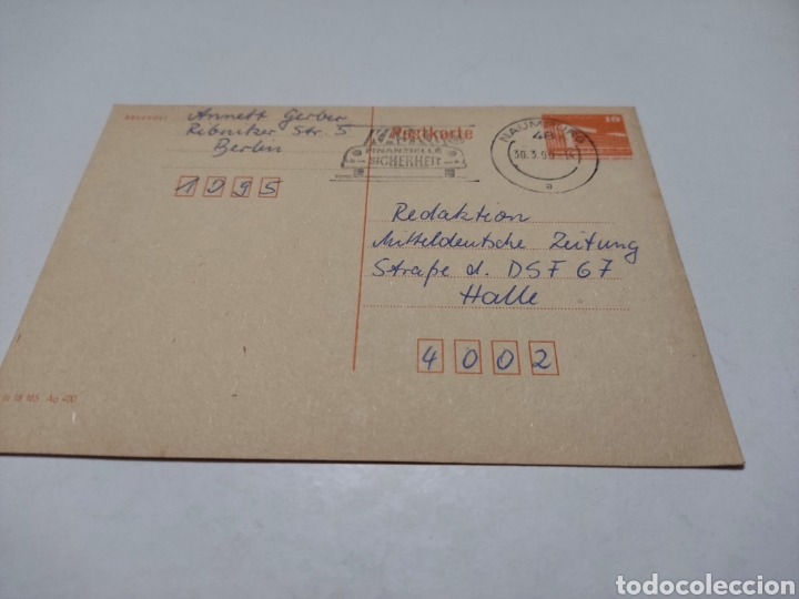 Sellos: Entero postal DDR - Foto 1