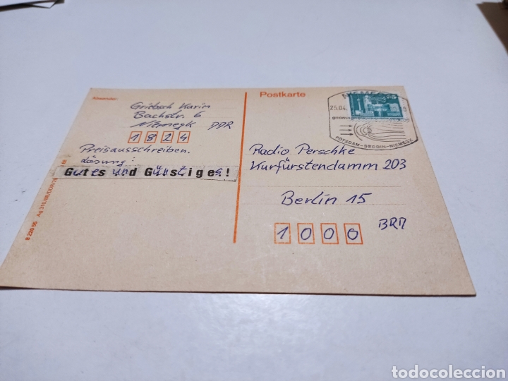 Sellos: Tarjeta postal DDR - Foto 1