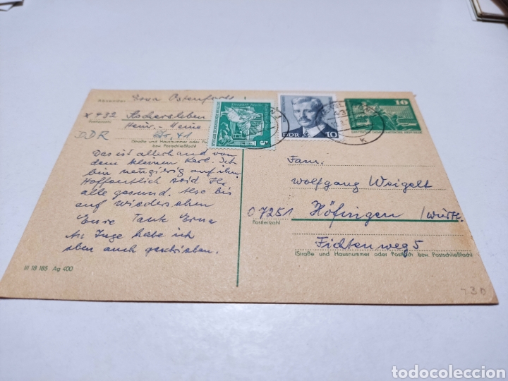 Sellos: Entero postal DDR - Foto 1