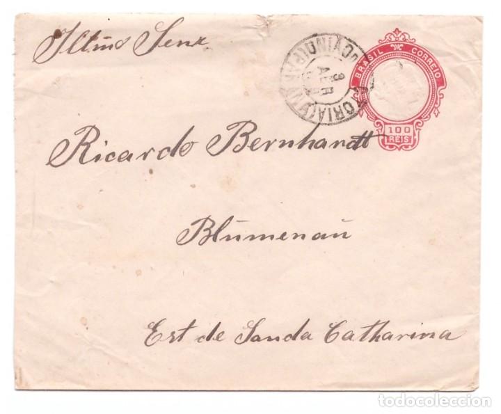 Sellos: SOBRE POSTAL DE BRASIL // CIRCULADO EN 1919 - Foto 1