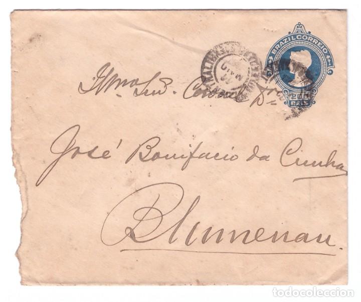 Sellos: SOBRE POSTAL DE BRASIL // CIRCULADO EN 1907 - Foto 1