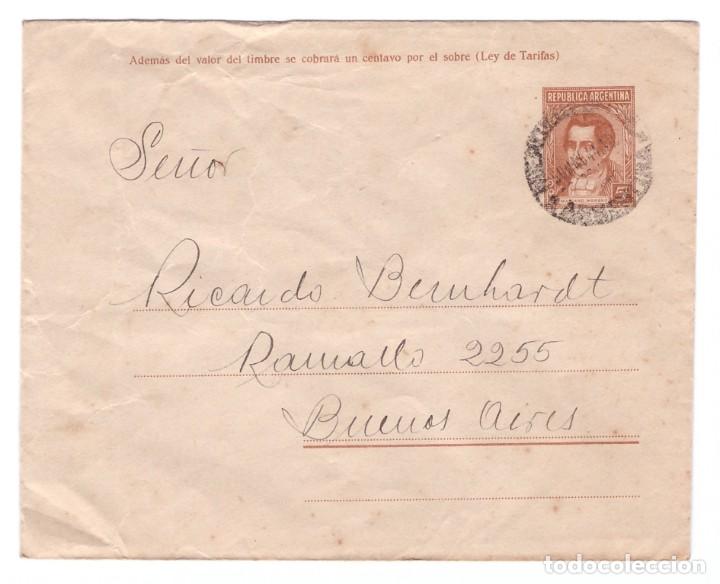 Sellos: SOBRE POSTAL DE ARGENTINA // CIRCULADA EN 1944 - Foto 1