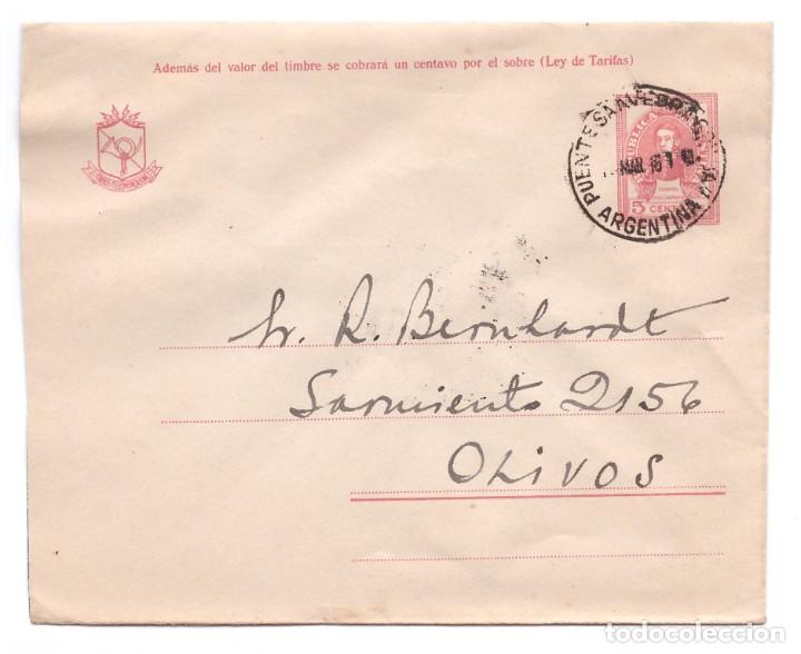Sellos: SOBRE POSTAL DE ARGENTINA // CIRCULADO - Foto 1