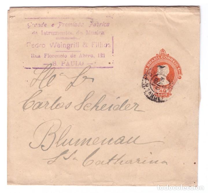 Sellos: FAJA POSTAL DE BRASIL // CIRCULADA EN 1911 - Foto 1