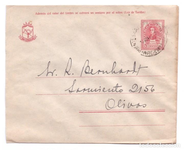 Sellos: SOBRE POSTAL DE ARGENTINA // CIRCULADO - Foto 1