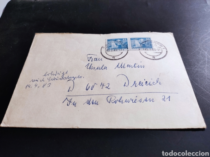 Sellos: Sobre circulado sellos DDR - Foto 1
