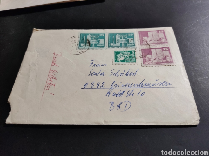 Sellos: Sobre circulado sellos DDR - Foto 1