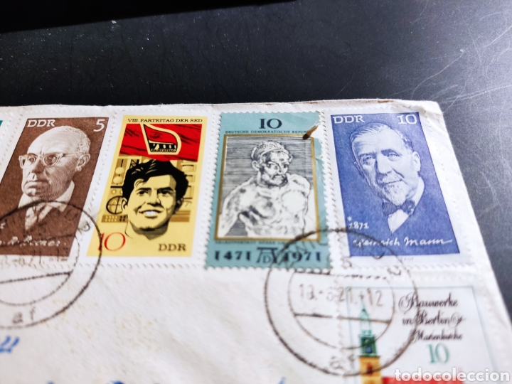 Sellos: Sobre circulado sellos DDR - Foto 2
