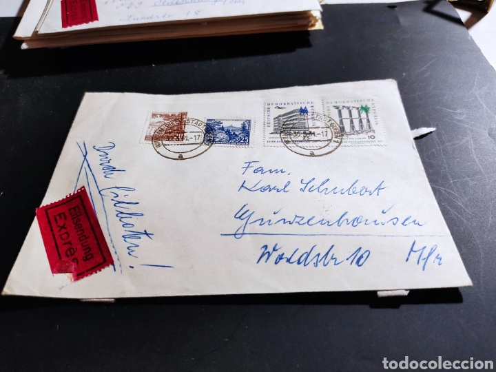 Sellos: Sobre circulado sellos DDR - Foto 1