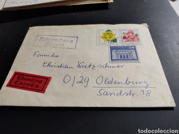 Sellos: Sobre circulado sellos DDR - Foto 1