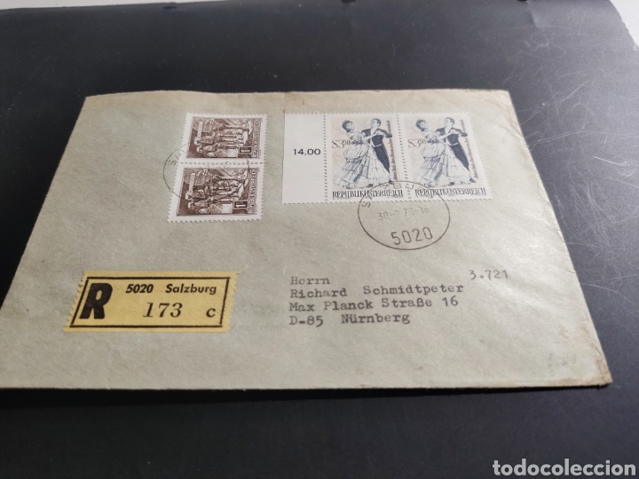 Sellos: Sobre circulado sellos Austria - Foto 1