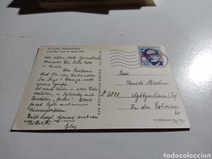 Sellos: Postal sello DDR Navidad - Foto 2