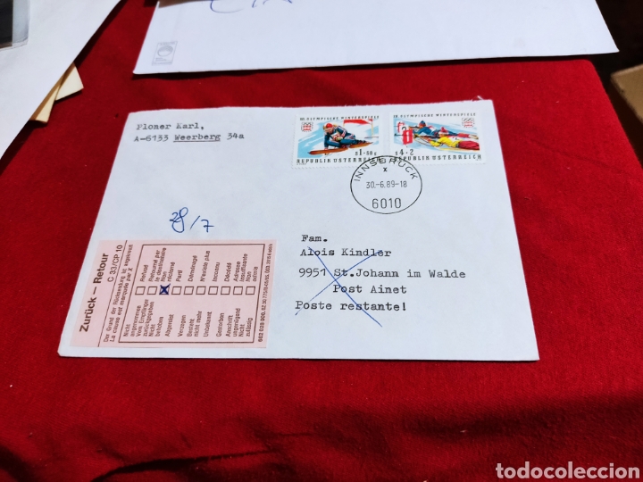 Sellos: Sobre circulado sellos Austria - Foto 1