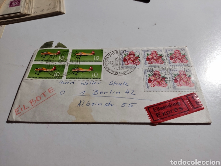 Sellos: Sobre circulado sellos DDR - Foto 1