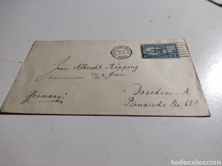 Sellos: Sobre circulado EEUU 1929 - Foto 1