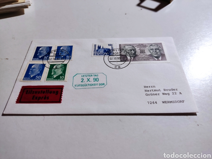 Sellos: Sobre primer d&iacute;a DDR - Foto 1