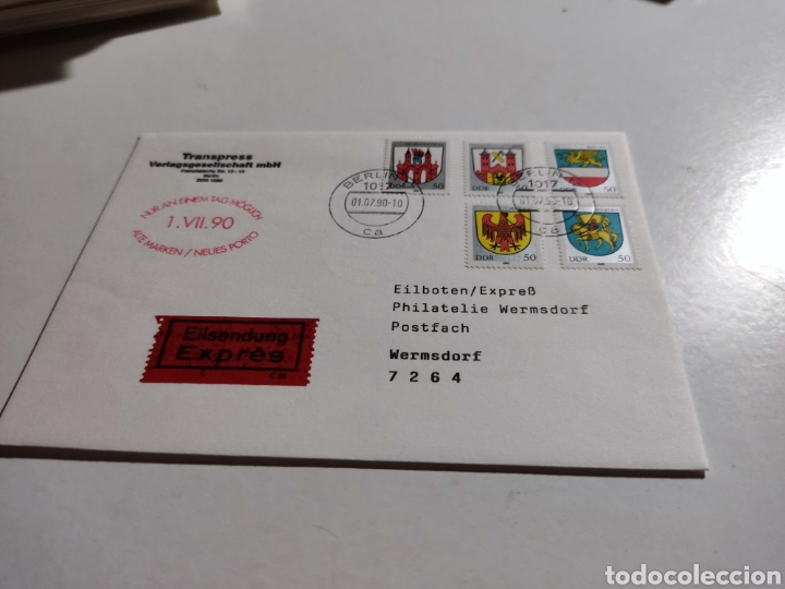 Sellos: Sobre primer d&iacute;a DDR - Foto 1