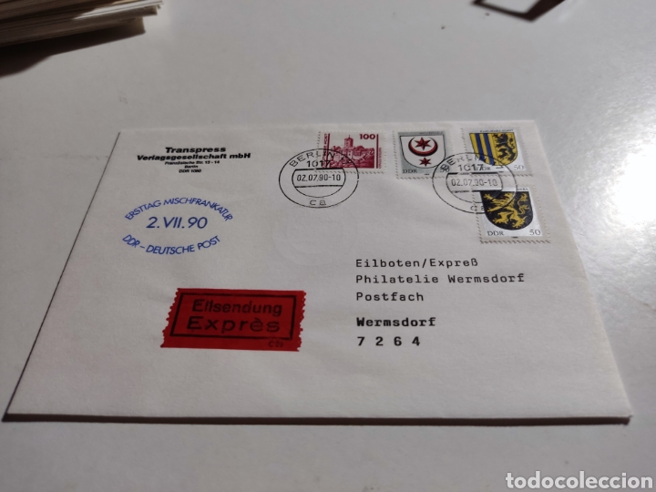 Sellos: Sobre primer d&iacute;a DDR - Foto 1