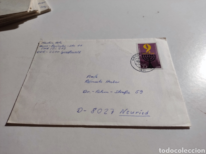 Sellos: Sobre circulado sellos DDR - Foto 1