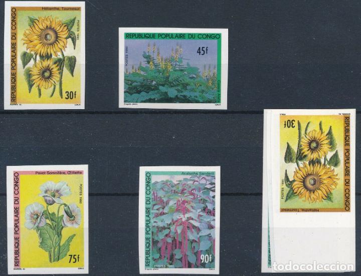 Sellos: CONGO SIN DENTAR IMPERFORATE FLORES FLOWER - Foto 1