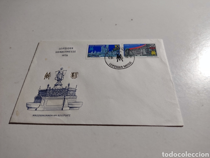 Sellos: Sobre primer d&iacute;a DDR leipzig - Foto 1