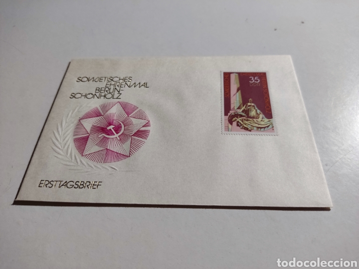 Sellos: Sobre primer d&iacute;a DDR martillo y hoz - Foto 1