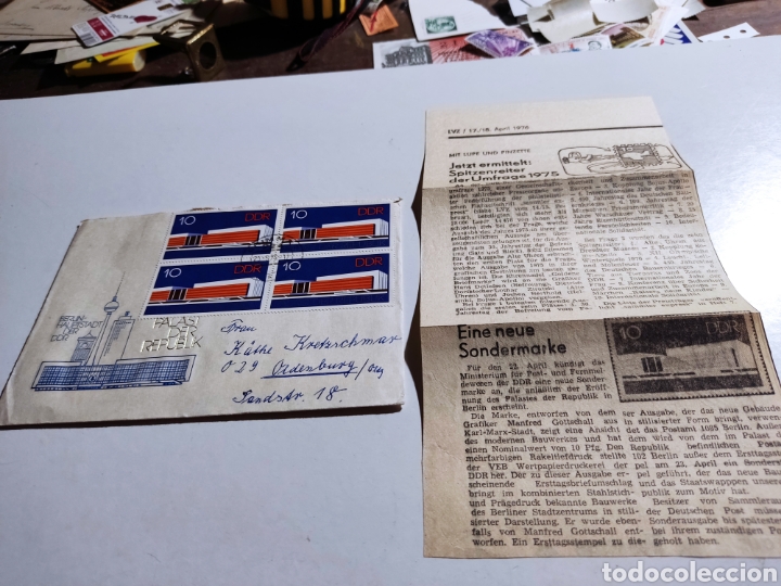 Sellos: Sobre primer d&iacute;a DDR - Foto 1