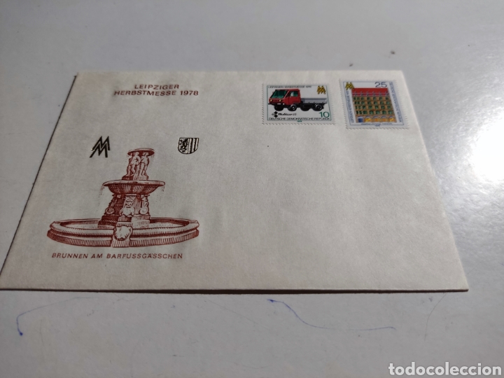 Sellos: Sobre primer d&iacute;a sellos DDR - Foto 1