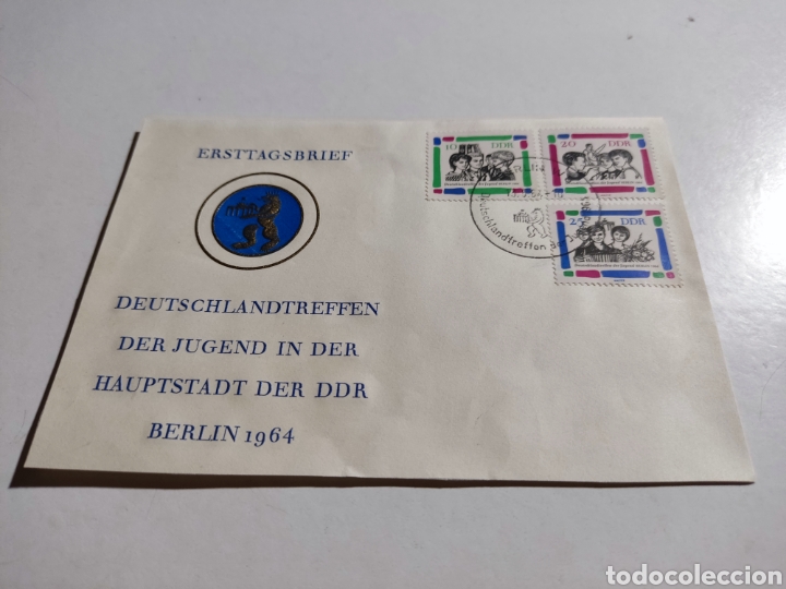 Sellos: Recorte sobre primer d&iacute;a DDR - Foto 1