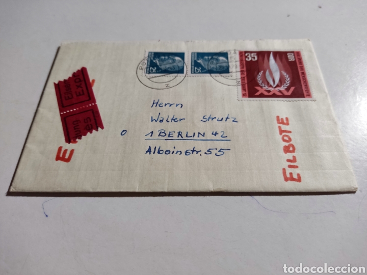 Sellos: Sobre circulado sellos DDR - Foto 1